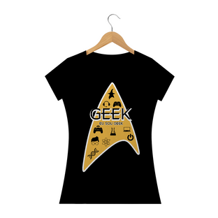 Nome do produtoCamiseta Feminina Eu sou Geek