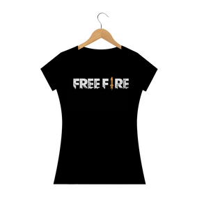 camisa free fire preta feminina