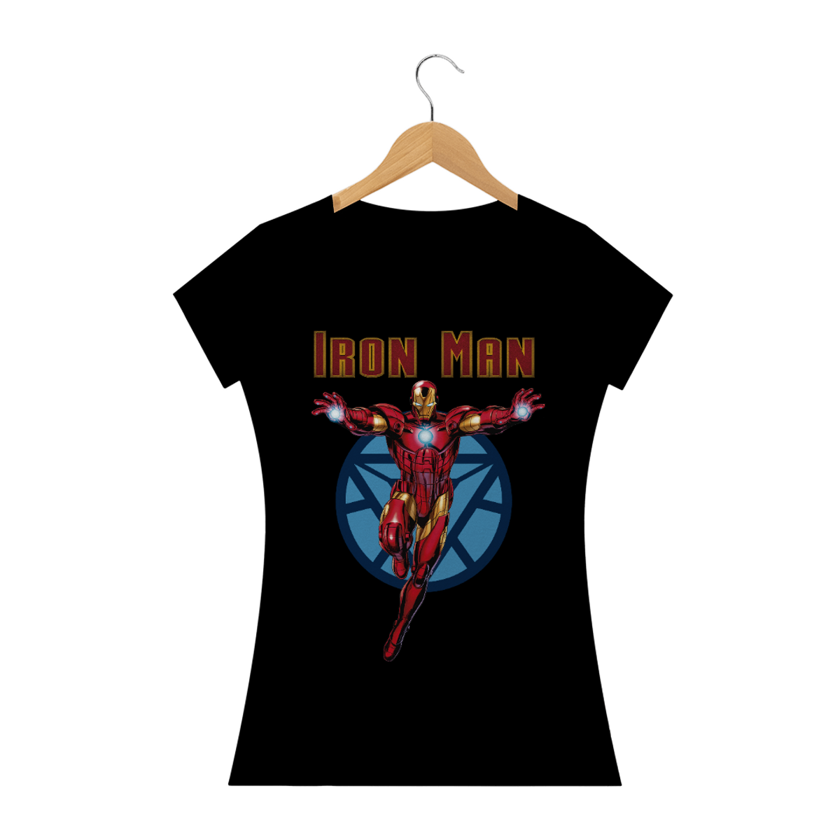 Nome do produto: Camiseta Baby Look Iron Man - Heróis