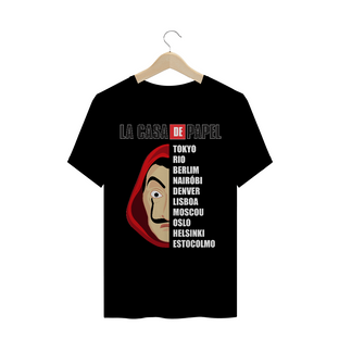 Nome do produtoCamiseta La Casa de Papel City - Filmes/Séries TV