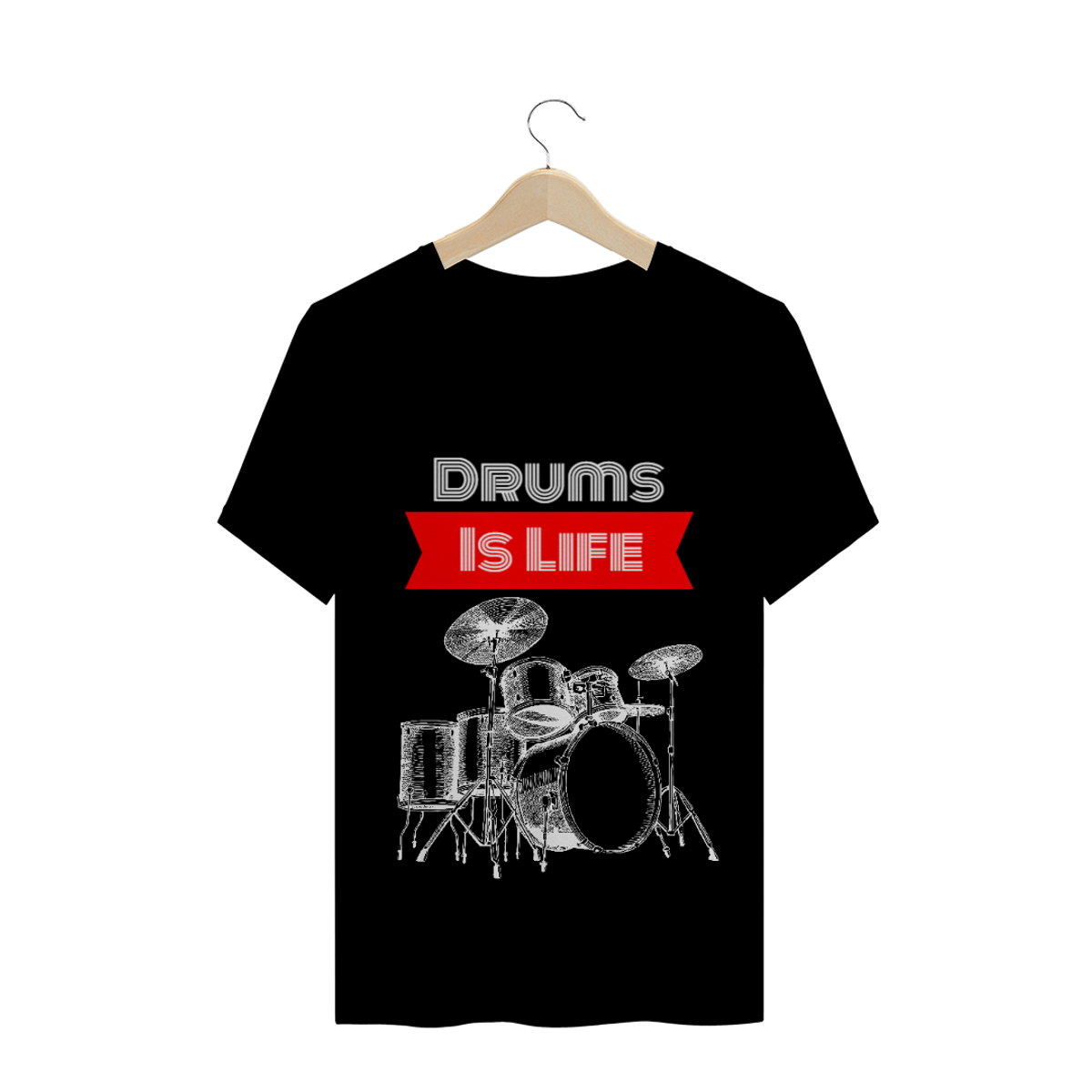 Nome do produtoDrums Is Life - Preta