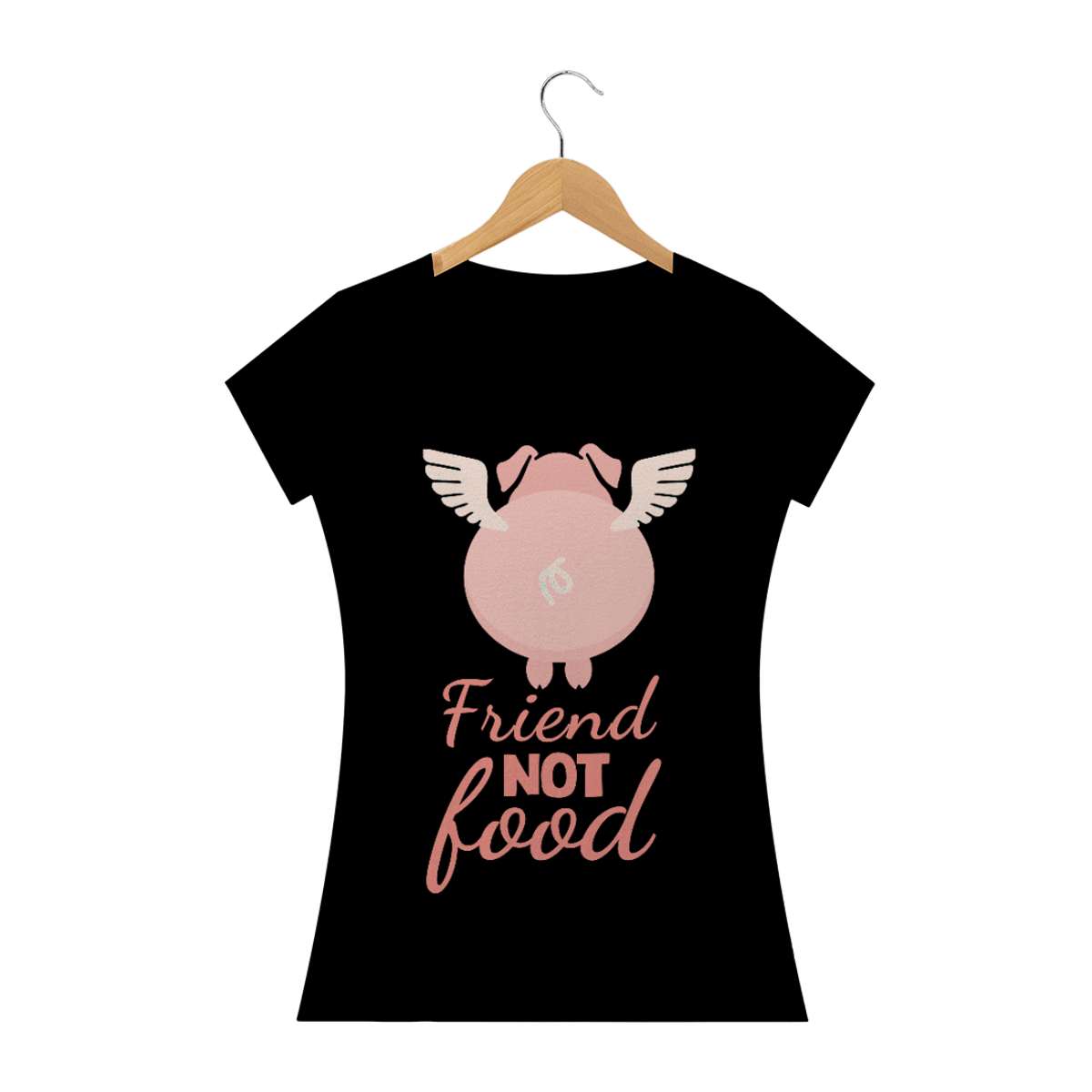 Nome do produtoT-Shirt Porquinho com asas - T-shirt Vegana