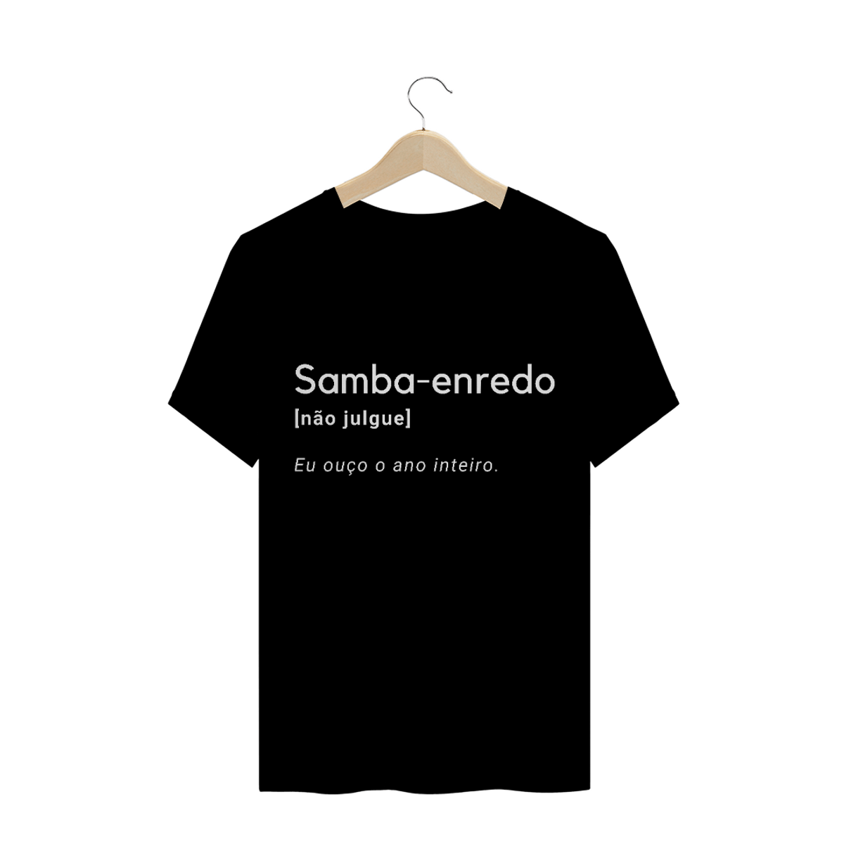 Nome do produto: Camiseta Preta Samba-enredo