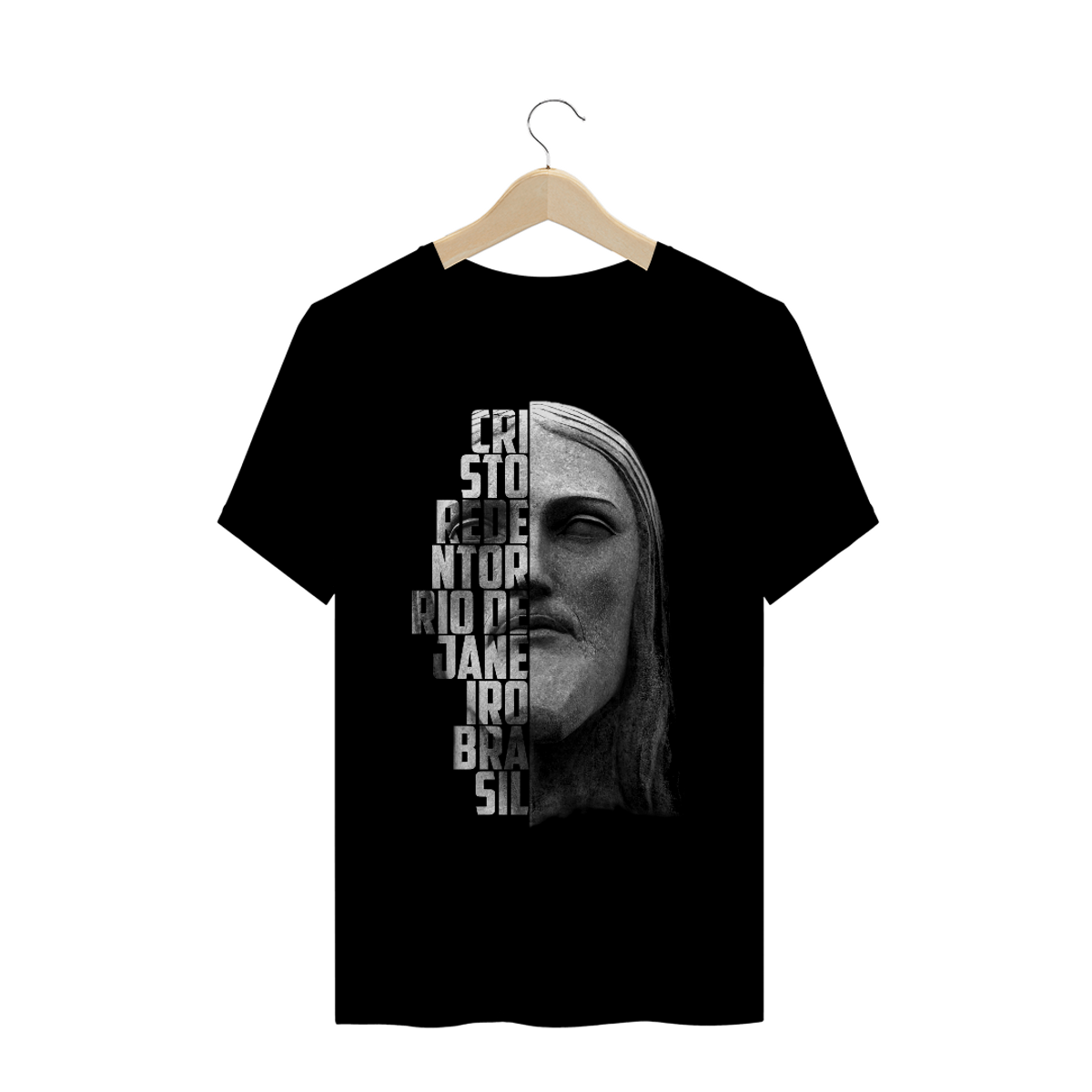 Nome do produto: Camiseta Masculina Cristo Redentor rosto 5
