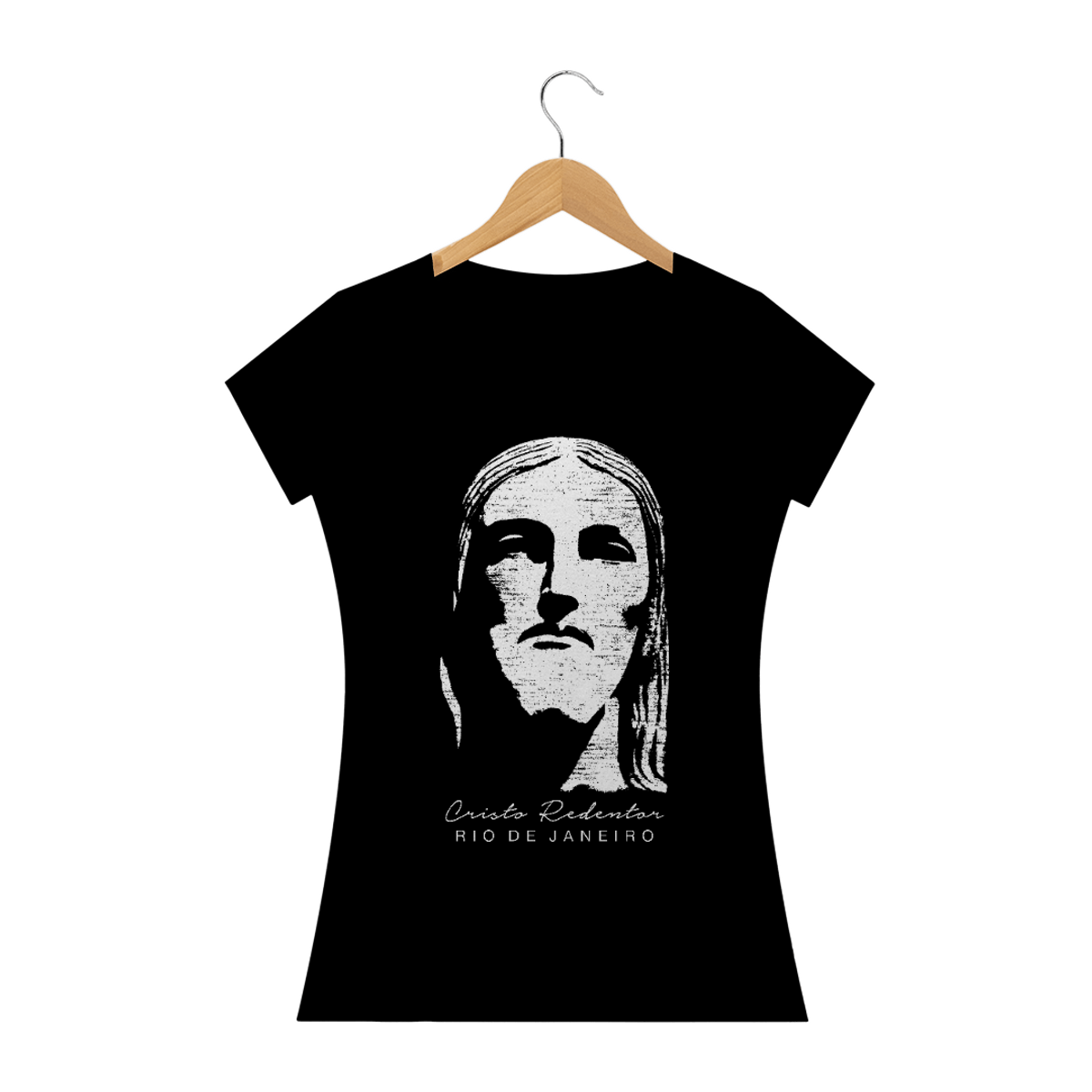 Nome do produto: Camiseta Feminina Cristo Redentor rosto 6