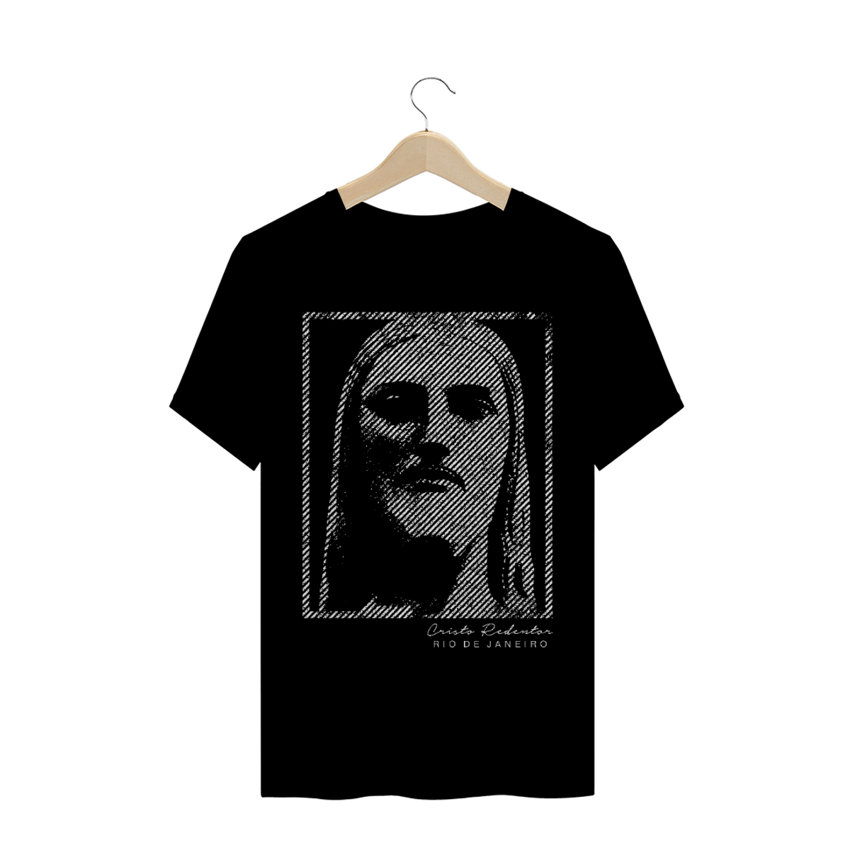 Nome do produto: Camiseta Masculina Cristo Redentor rosto 3