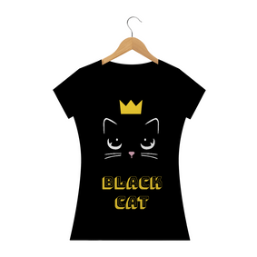 Camiseta feminina black cat