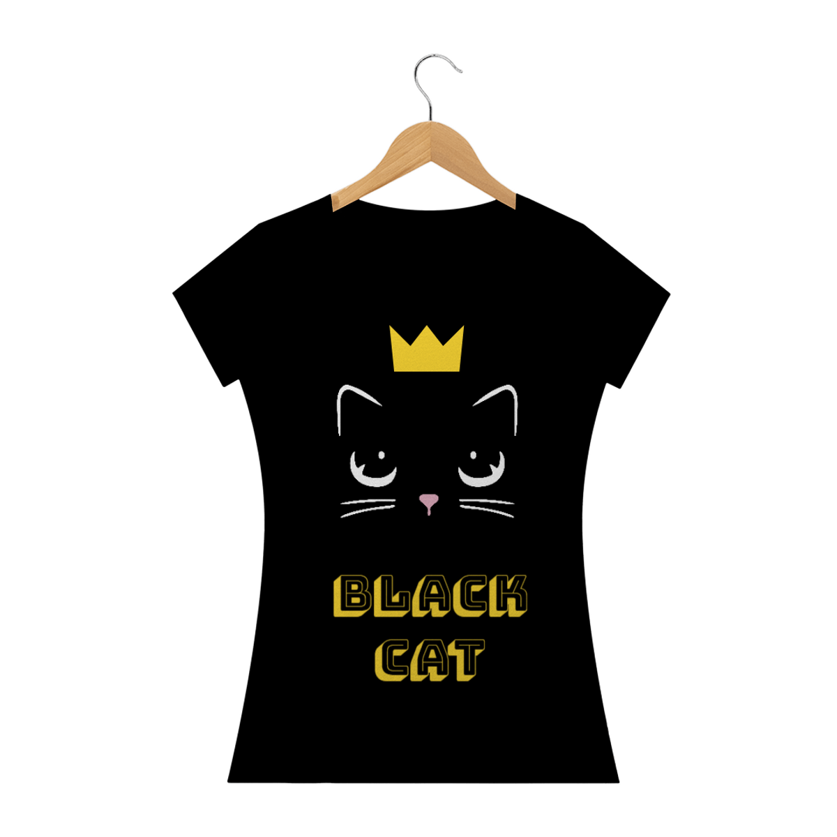 Nome do produto: Camiseta feminina black cat