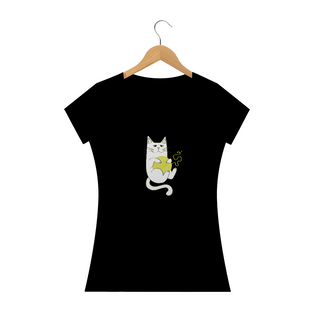 Nome do produtoCamiseta Feminina Prime | Gatinho Artesão Amarelo