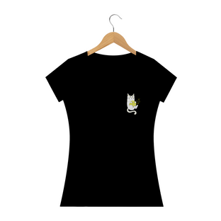 Nome do produtoCamiseta Feminina Prime | Gatinho Amarelo 02