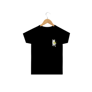 Nome do produtoCamiseta Infantil | Gatinho Artesão Amarelo 02