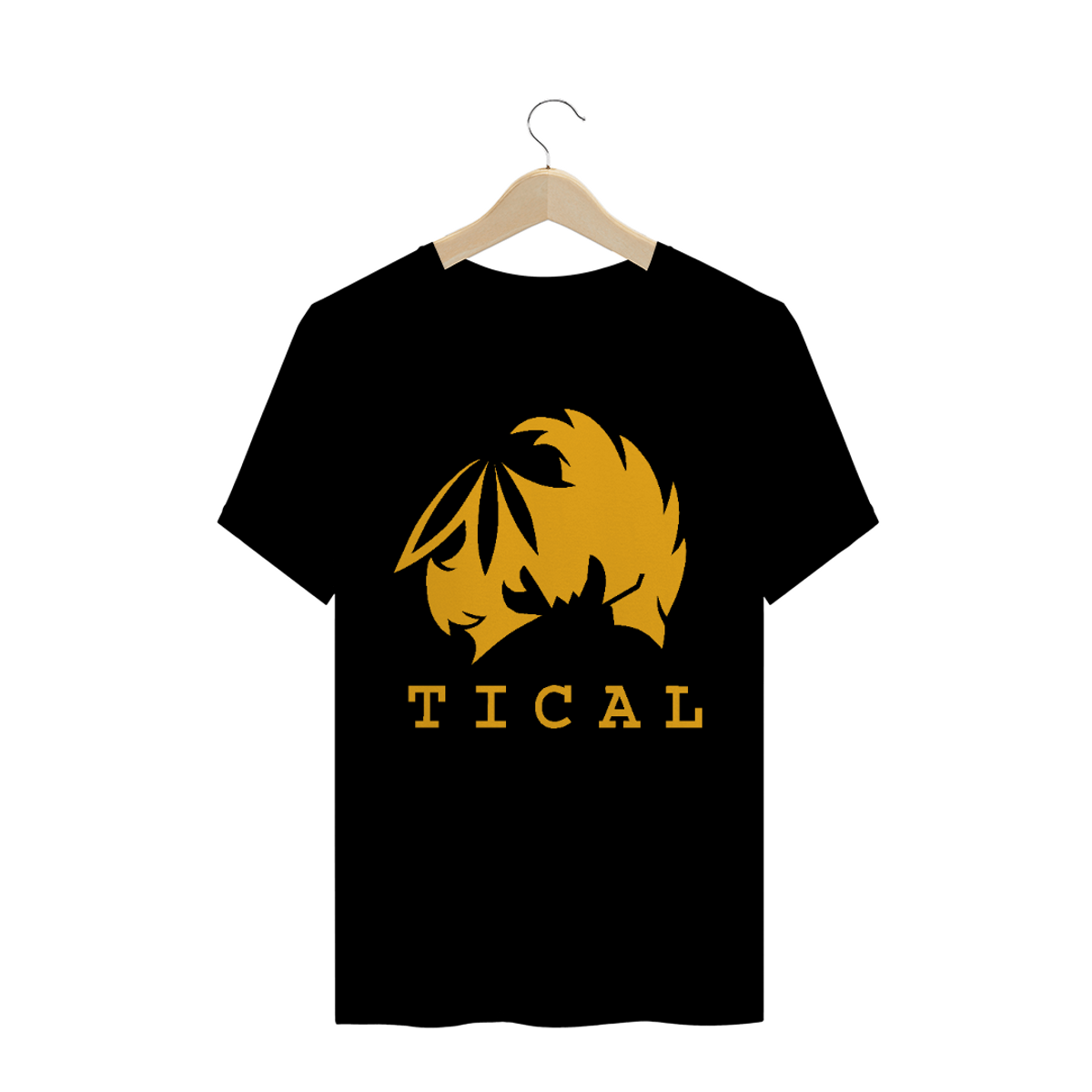 Nome do produto: Camiseta de Malha Quality Wu Tang Clan Logo Amarelo Tradicional Tical 