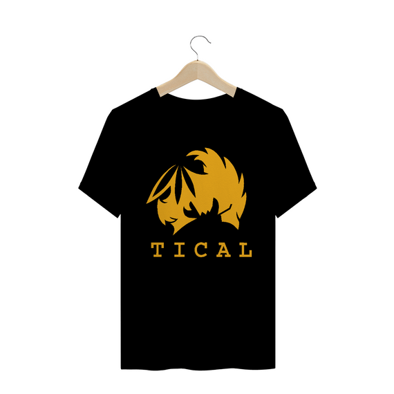 Camiseta de Malha PLUS SIZE Wu Tang Clan Logo Tradicional Tical Amarelo