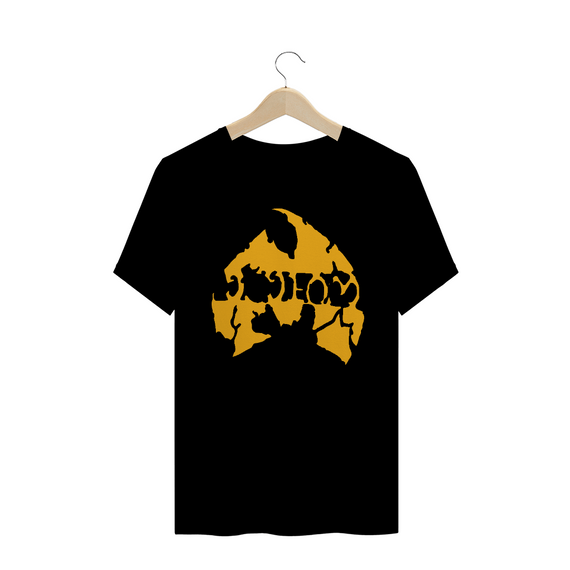 Camiseta de Malha PLUS SIZE WUTANG Logo Method Com Letra Amarelo