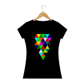 Triângulos Coloridos, Camiseta Feminina, Bluza.com.br