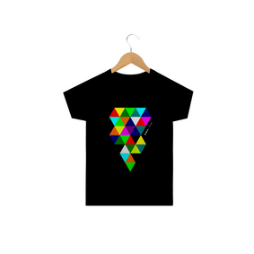 Triângulos Coloridos, Camiseta Infantil, Bluza.com.br