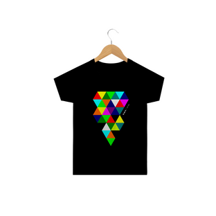 Nome do produtoTriângulos Coloridos, Camiseta Infantil, Bluza.com.br