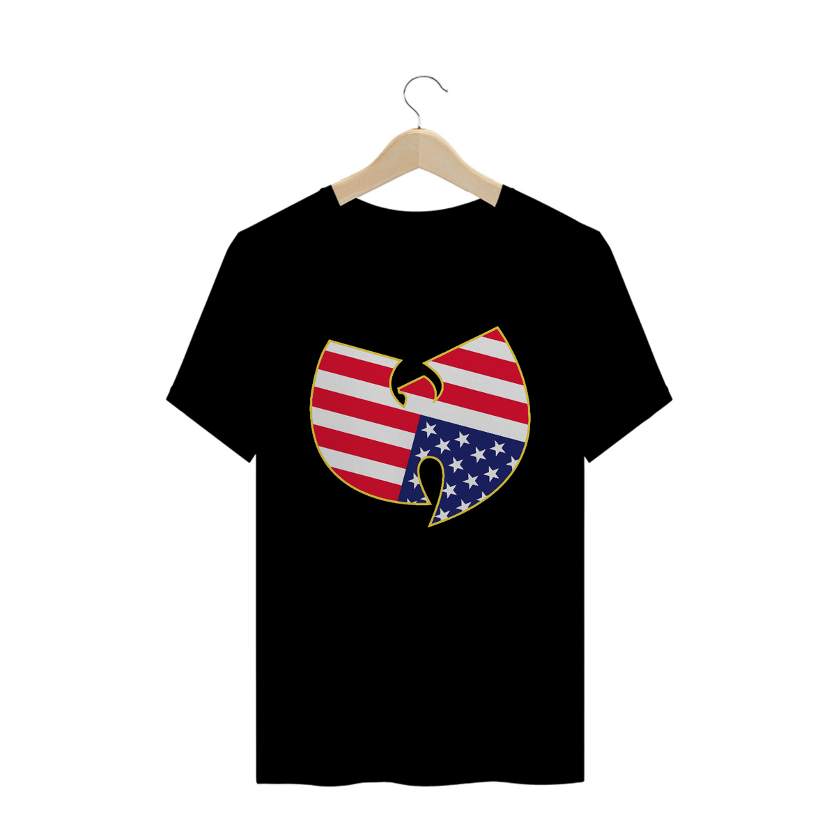 Nome do produto: Camiseta de Malha Prime Wu Tang Logo USA