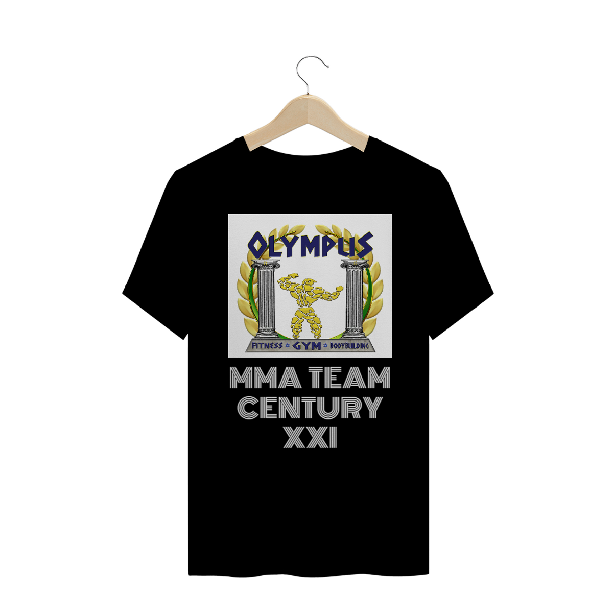 Nome do produto: Camiseta Plus Size - Olympus Club Gym - MMA - Black/Blue Mod.II Tam.G1/G4