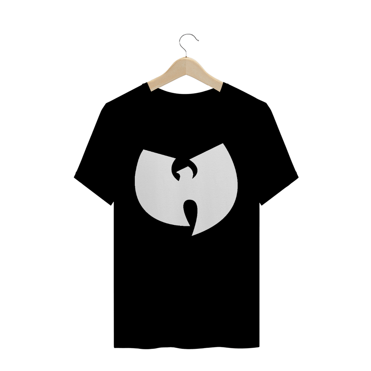 Nome do produto: Camiseta de Malha Quality Wu Tang Clan Logo Tradicional Branco