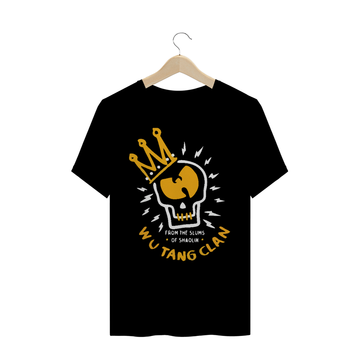 Nome do produto: T-Shirt Camiseta de Malha Quality WUTANG Slum Shaolin Skull White
