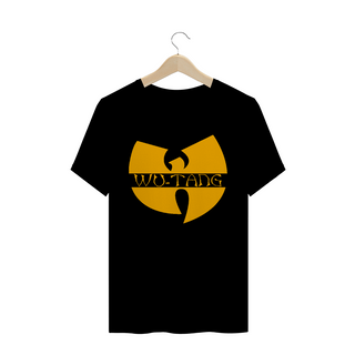 Nome do produtoCamiseta de Malha Quality Wu Tang Clan Logo Texto Tradicional Amarelo