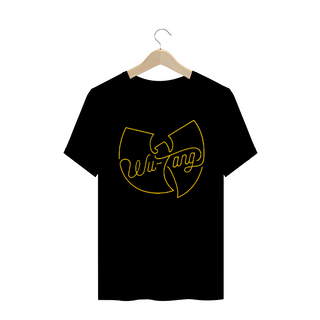 Nome do produtoCamiseta de Malha Wu Tang Clan Hip Hop PLUS SIZE Logo Traço Amarelo