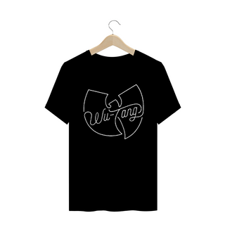 Nome do produtoCamiseta de Malha Wu Tang Clan Hip Hop PLUS SIZE Logo Traço Branco