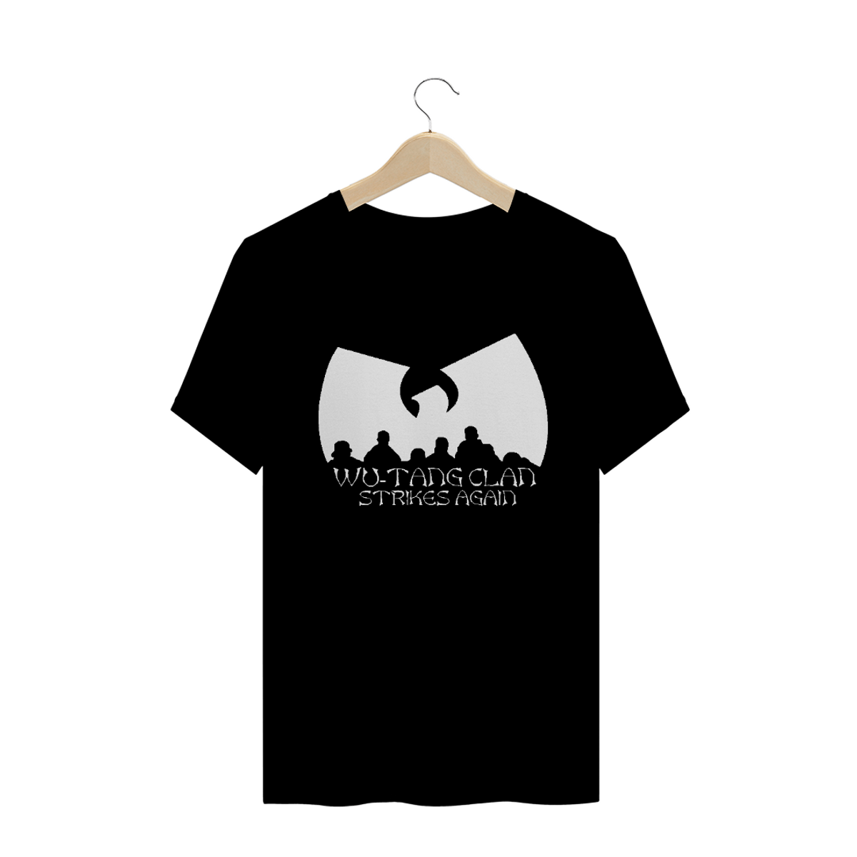 Nome do produto: Camiseta de Malha Wu Tang Clan Hip Hop PLUS SIZE Strike Again Branco