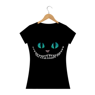 Baby look Gato de Cheshire Alice no País das Maravilhas