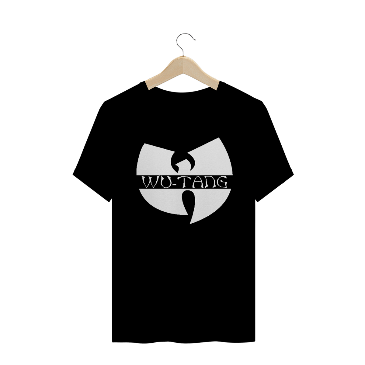 Nome do produto: Camiseta de Malha Wu Tang Clan Hip Hop PLUS SIZE Logo WU