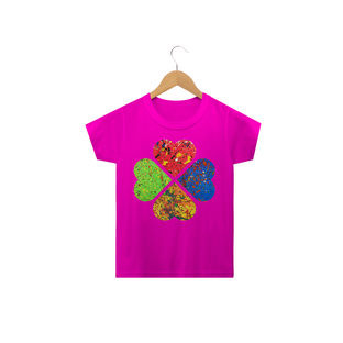 Nome do produtoCorações Joga Tinta | Camiseta Infantil 