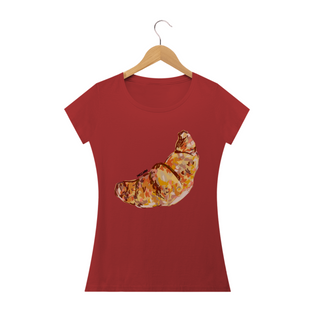 Nome do produtoCamiseta estonada baby long feminina Croissant Pincelandu