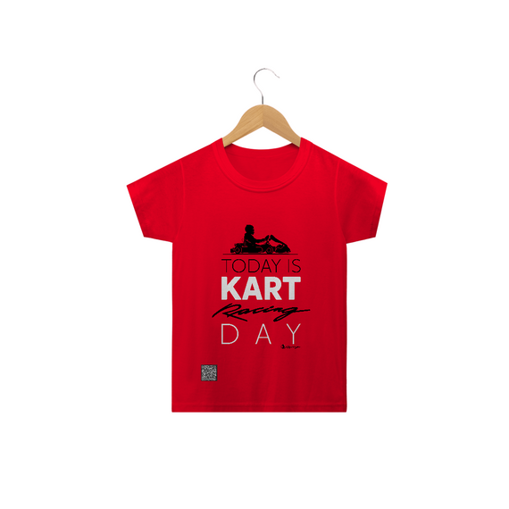 T-shirt Classic Infantil Quick Racing | Today is kart racing day.