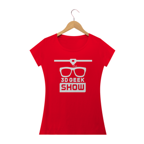 Nome do produto  Camiseta Feminina Vermelha - 3D Geek Show