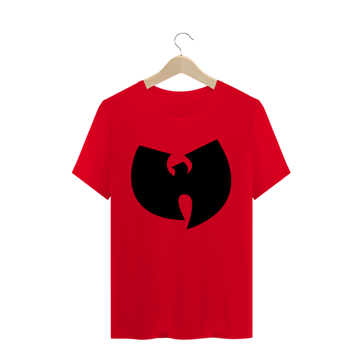 Nome do produto: Camiseta de Malha Quality Wu Tang Clan Logo Tradicional Preto