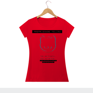 Nome do produtoCamiseta Feminina Propriedade Felina