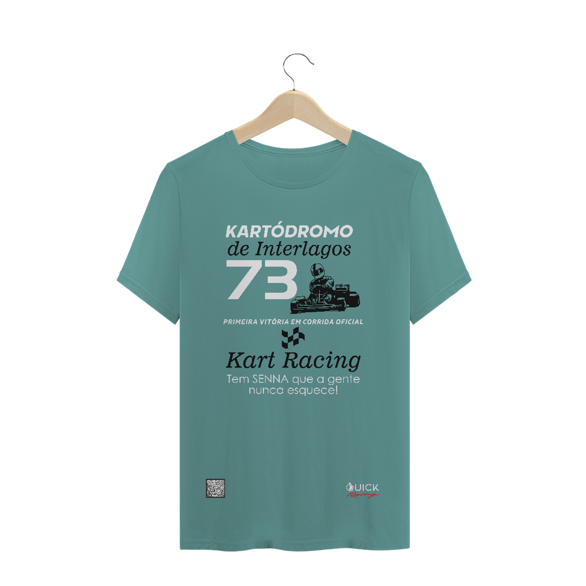 Nome do produto: T-Shirt Estonada Quick Rcing | Interlagos 1973 - 1 ª Vitória em corrida oficial.