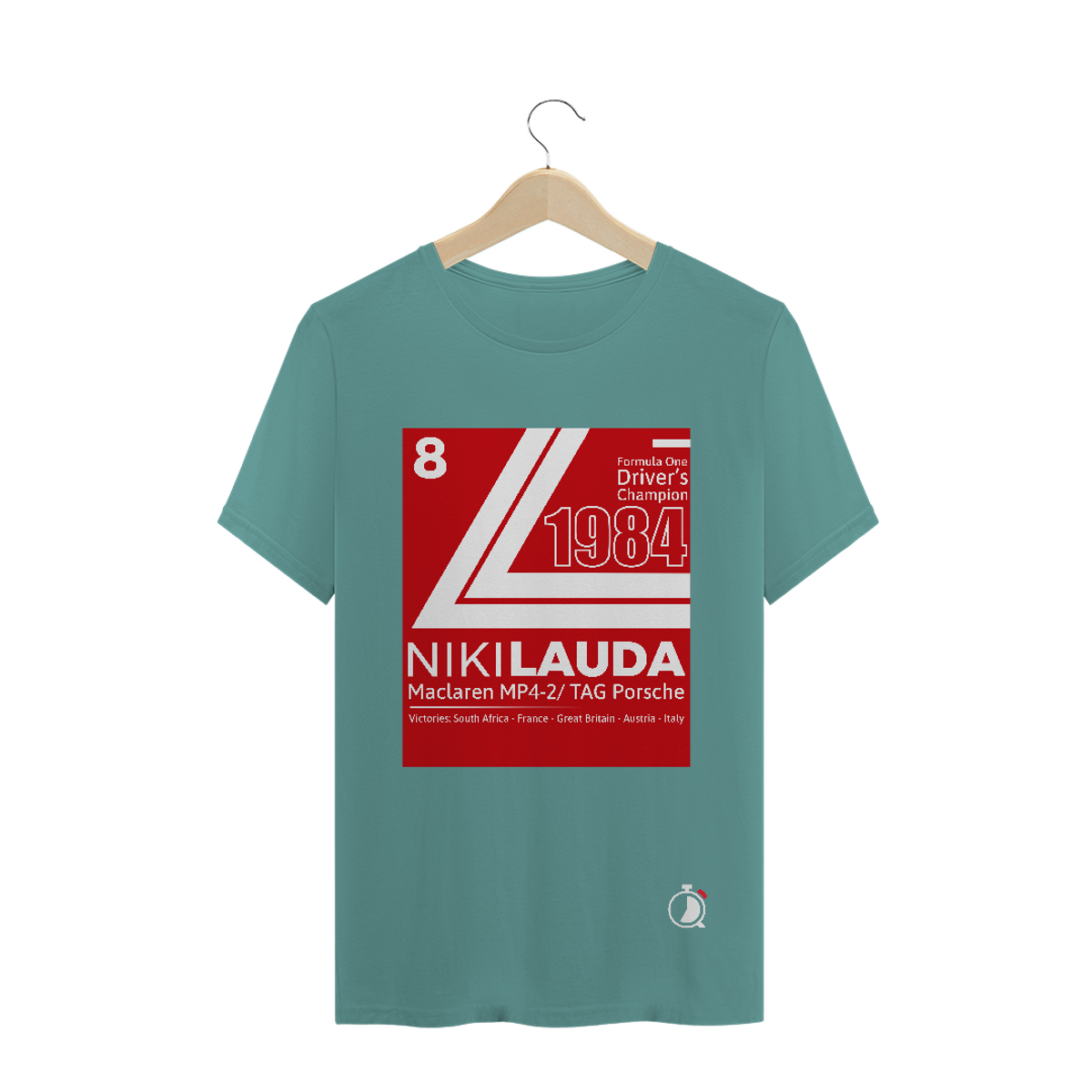 Nome do produto: T-Shirt Estonada Quick Racing | Niki lauda 1984 McLarem MP4/2