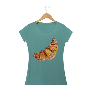 Nome do produtoCamiseta estonada baby long feminina Croissant Pincelandu