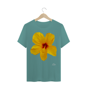 Camiseta estonada - Hibisco Amarelo