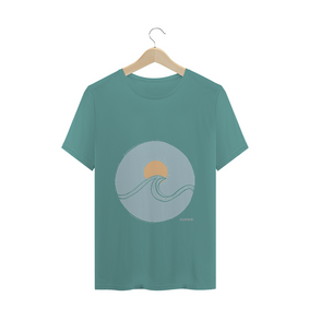 Camiseta estampa com onda do mar 