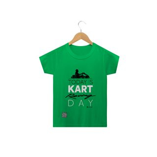 Nome do produtoT-shirt Classic Infantil Quick Racing | Today is kart racing day.