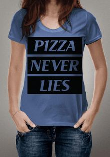 Nome do produtoCamiseta Pizza never lies