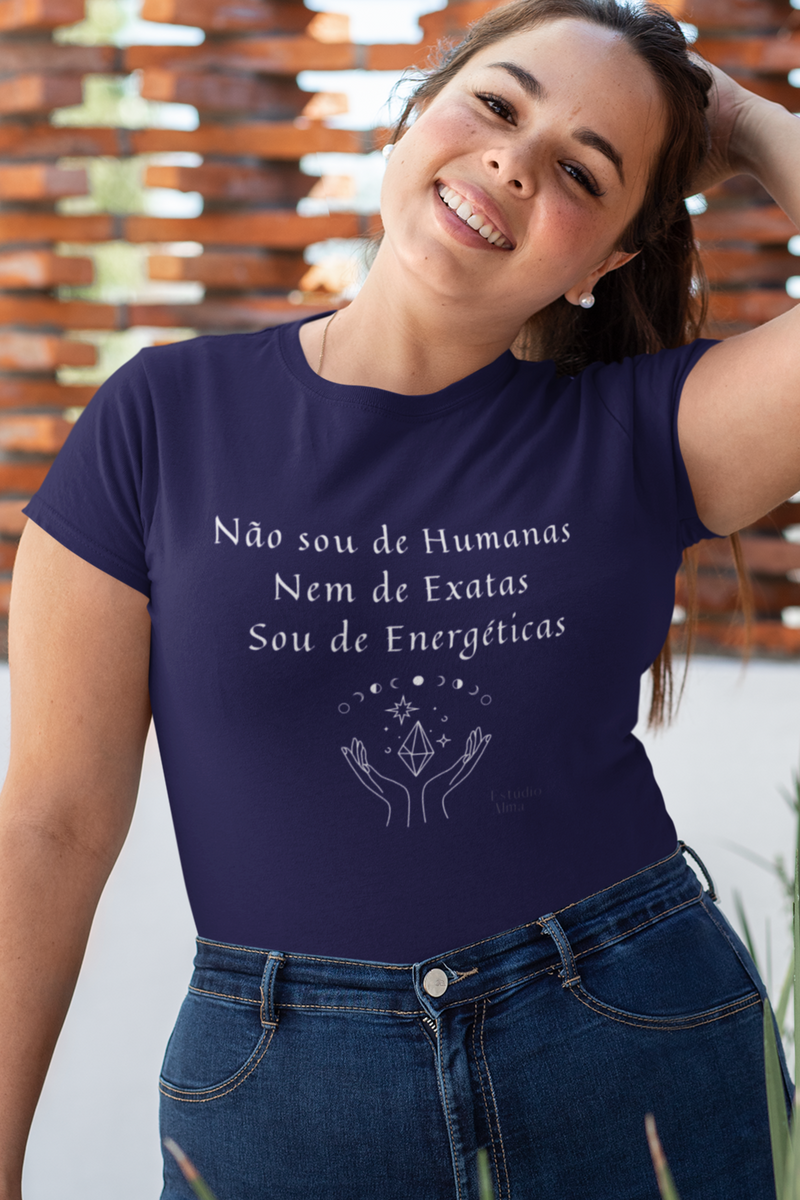 Nome do produto: Camiseta Energéticas Plus Size (letreiro branco)