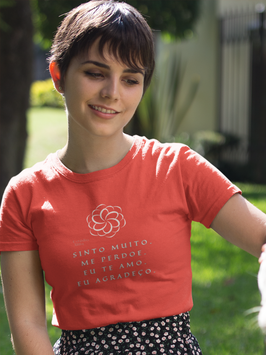 Nome do produto: Camiseta Hoponopono (Letreiro branco) - várias cores