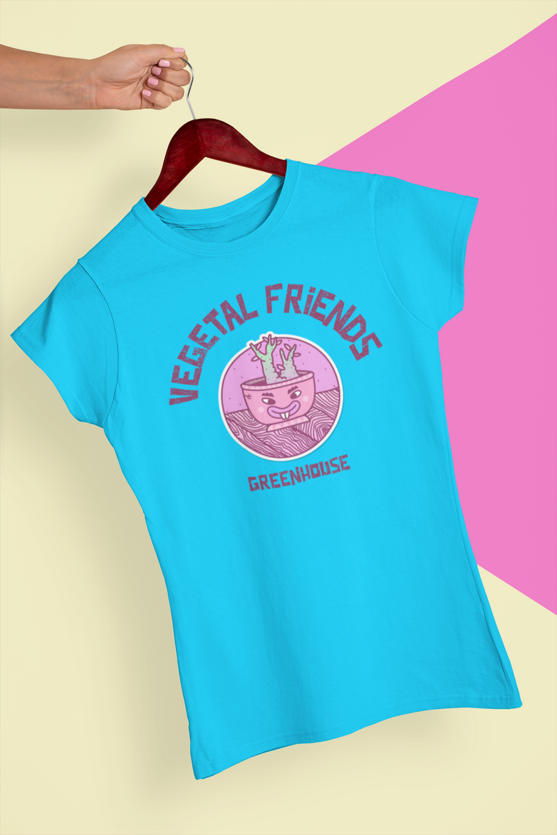 Nome do produto: Camiseta Feminina Baby Long Classic Mod. Vegetal Friends