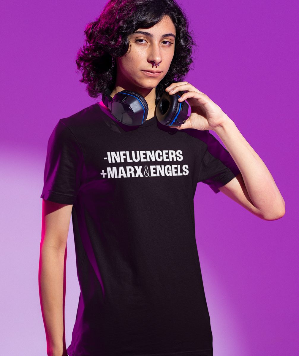 Nome do produto: T-shirt -INFLUENCERS +MARX&ENGELS #2