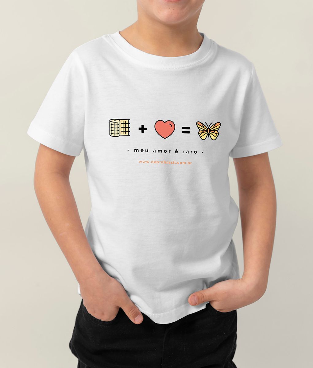 Nome do produto: Camiseta Infantil Meu Amor é Raro - 2 a 8 anos 