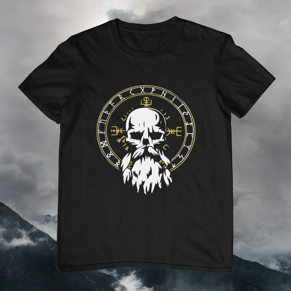 Camisa Viking Skull Runas